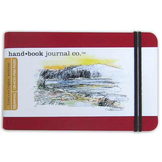 Global Art Travelogue Vermilion Red Drawing Journal